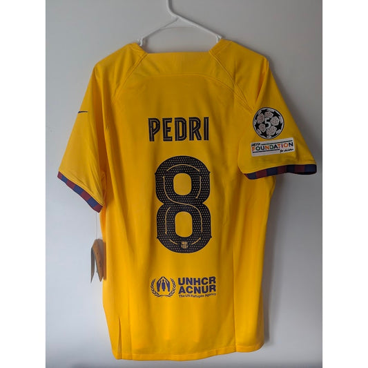FC Barcelona 2023–24 Fourth Pedri Jersey – Men’s XL | NWT UCL Fully Patched Shirt
