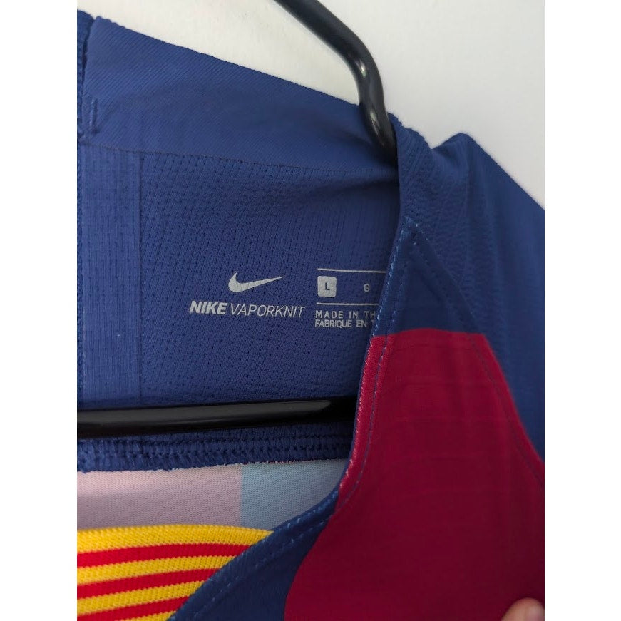 FC Barcelona 2019-20 Home Lionel Messi #10 Jersey Mens Large Nike Vaporknit Authentic Copa Del Rey Patched