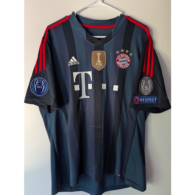 Bayern Munich 2013-14 Third Franck Ribery #7 Jersey Mens Large adidas UCL Fully Patched