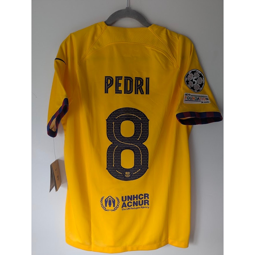 FC Barcelona 2023–24 Fourth Pedri Jersey – Men’s Large | NWT UCL Fully Patched Shirt