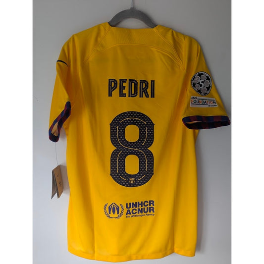 FC Barcelona 2023–24 Fourth Pedri Jersey – Men’s Large | NWT UCL Fully Patched Shirt