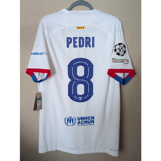 FC Barcelona 2023–24 Away Pedri Nike ADV Jersey – Men’s XL | UCL Fully Patched NWT Player Version