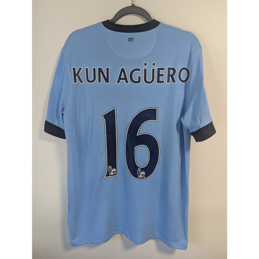 Manchester City 2014-15 Home Sergio Aguero Jersey Men's XL Authentic Nike Kit