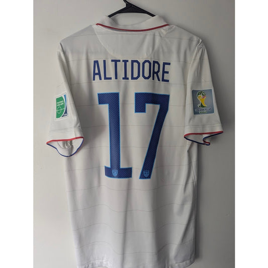 USA 2014 Home Altidore Jersey – Men’s Large | Authentic Nike World Cup Fully Patched Shirt