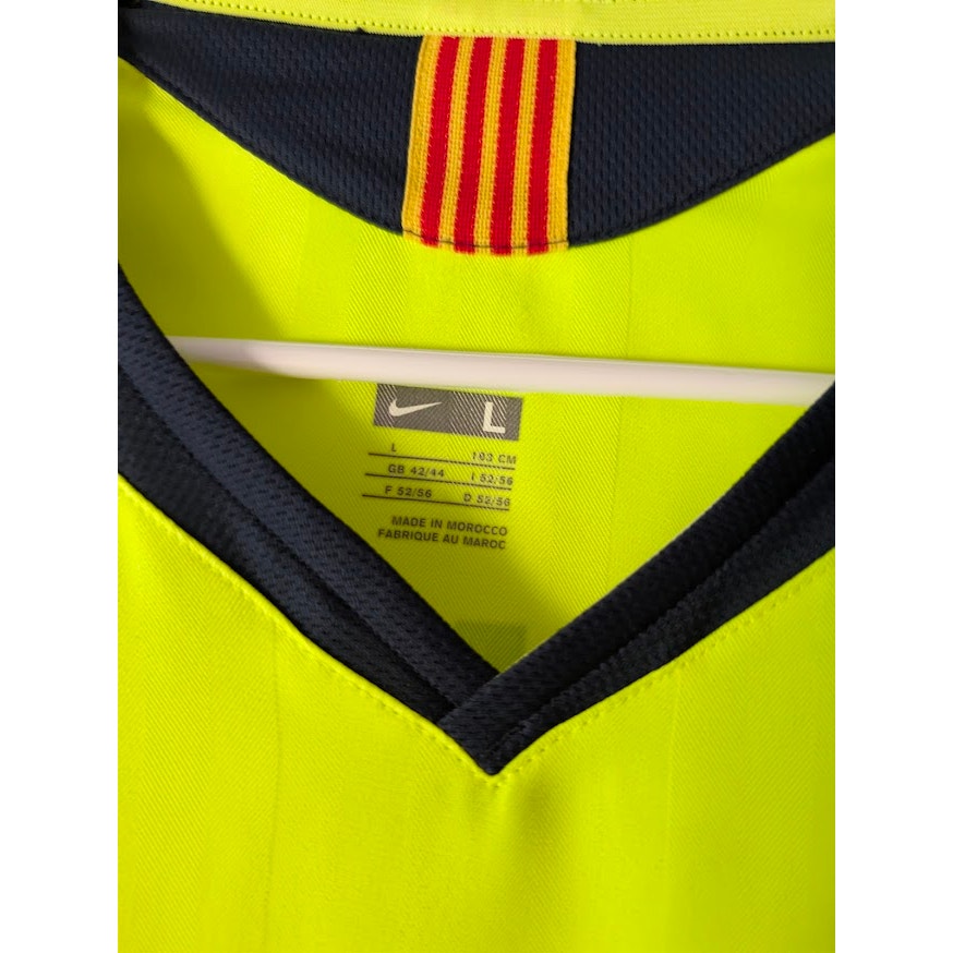 FC Barcelona 2006-07 Third Ronaldinho #10 Jersey Mens Large Nike Yellow