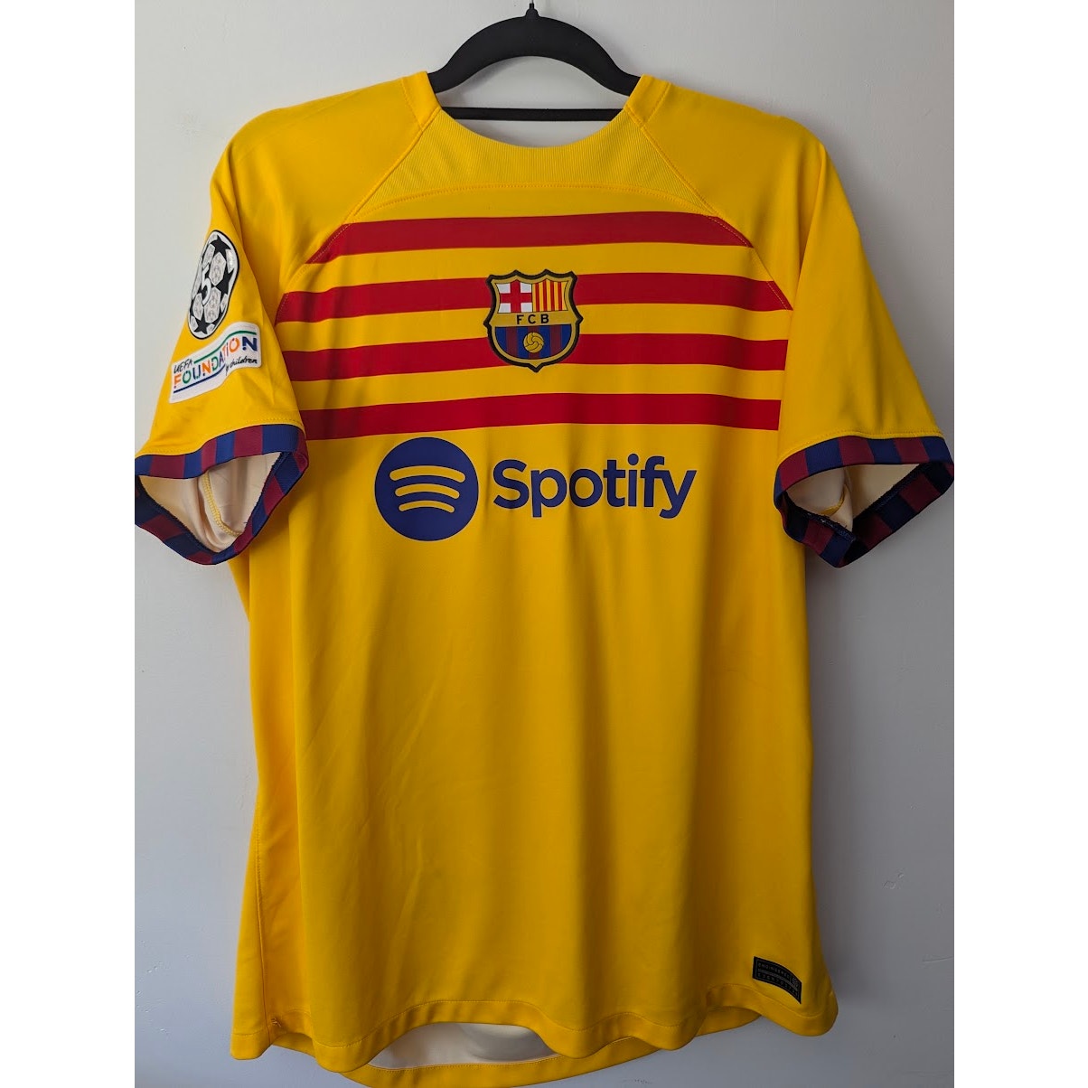 FC Barcelona 2023-24 Fourth Lamine Yamal Jersey Men’s XL Nike UCL Fully Patched