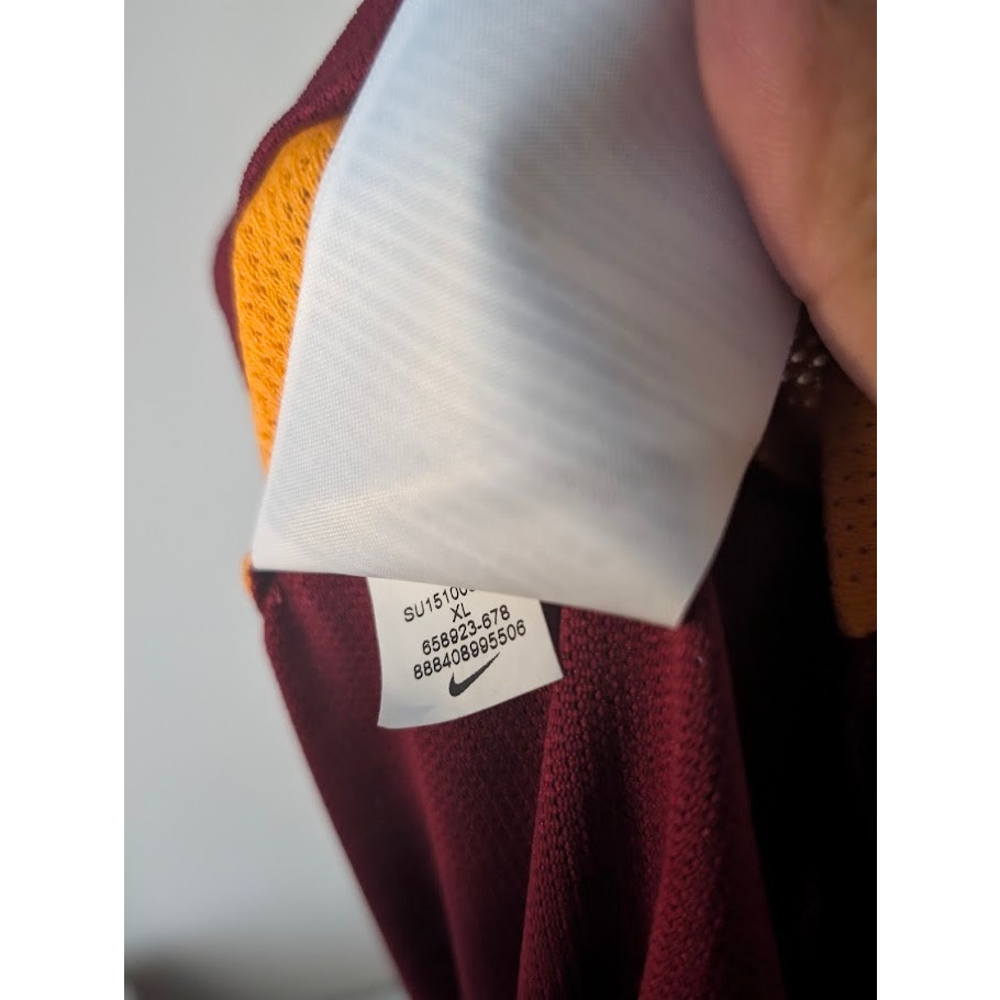 AS Roma 2015-16 Home Mohamed Salah Jersey Men's XL Nike UCL Patched