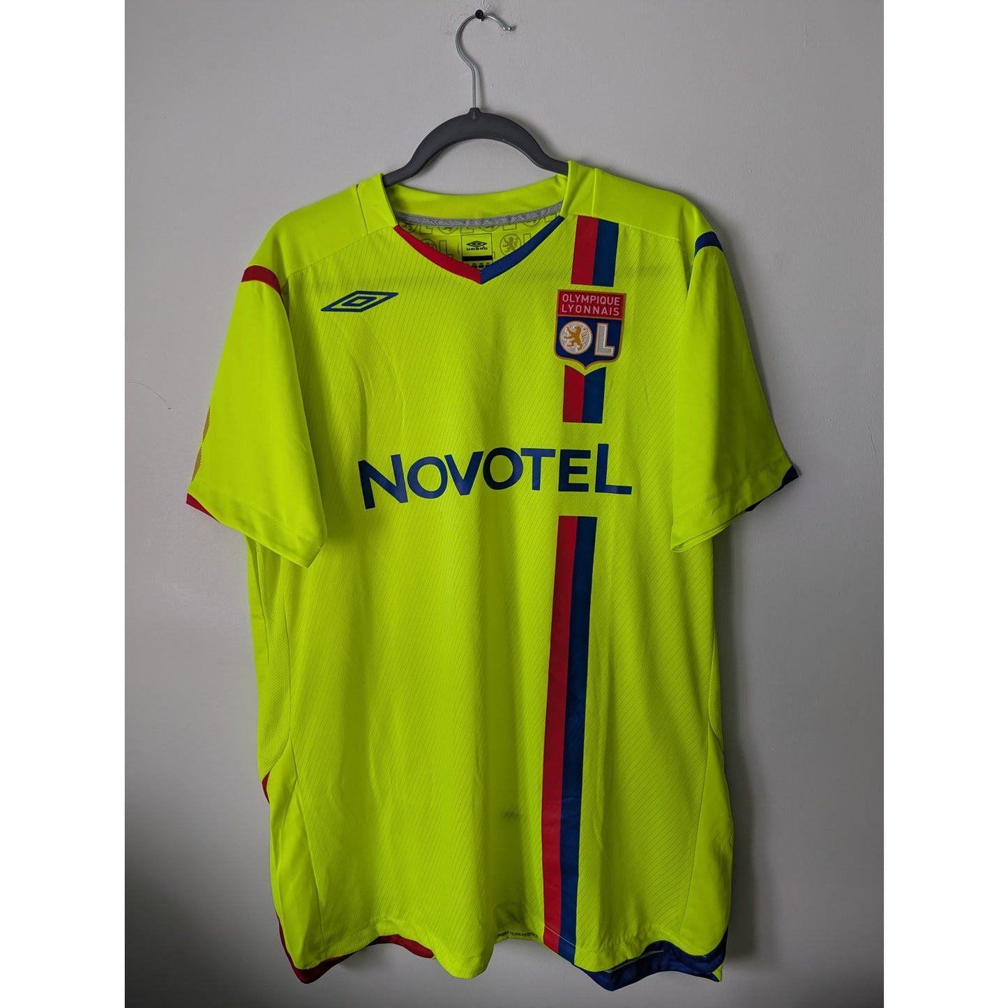 Rare Umbro Authentic Lyon Benzema Soccer Jersey Futbol 2008-2009 Third Men XXL