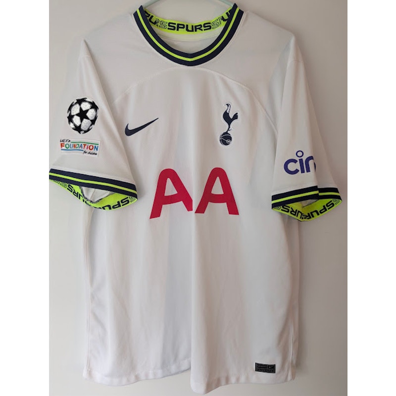 Tottenham Hotspurs 2022-23 Home Son Heung-min Jersey UCL Fully Patched Men's XL