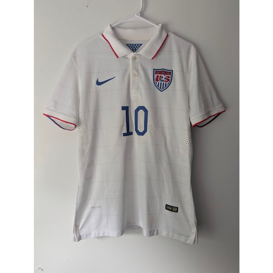 USA 2014 Home Landon Donovan Jersey Men’s Large Nike Authentic Player Version World Cup Fully Patched
