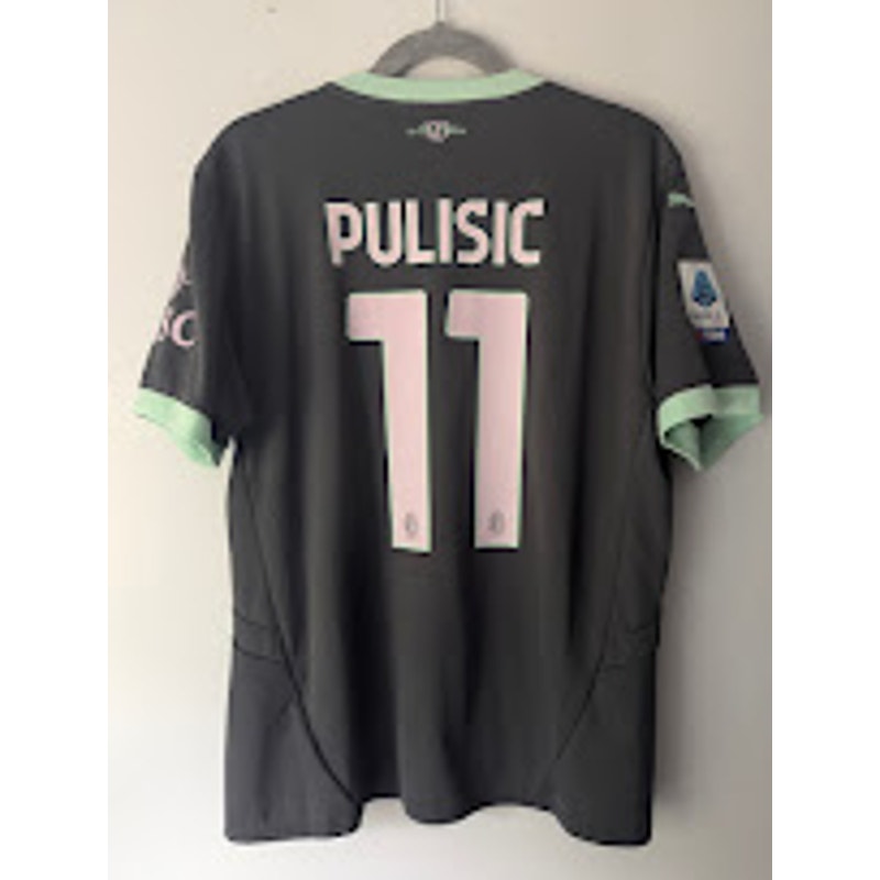 AC Milan 2024-25 Third Christian Pulisic Jersey Men’s Large Puma Serie A Fully Patched
