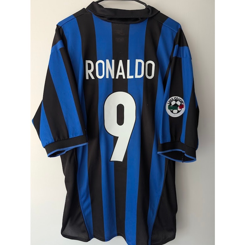 Inter Milan 1998 Home Ronaldo Jersey Men's XL Nike Serie A Fully Patched Rare