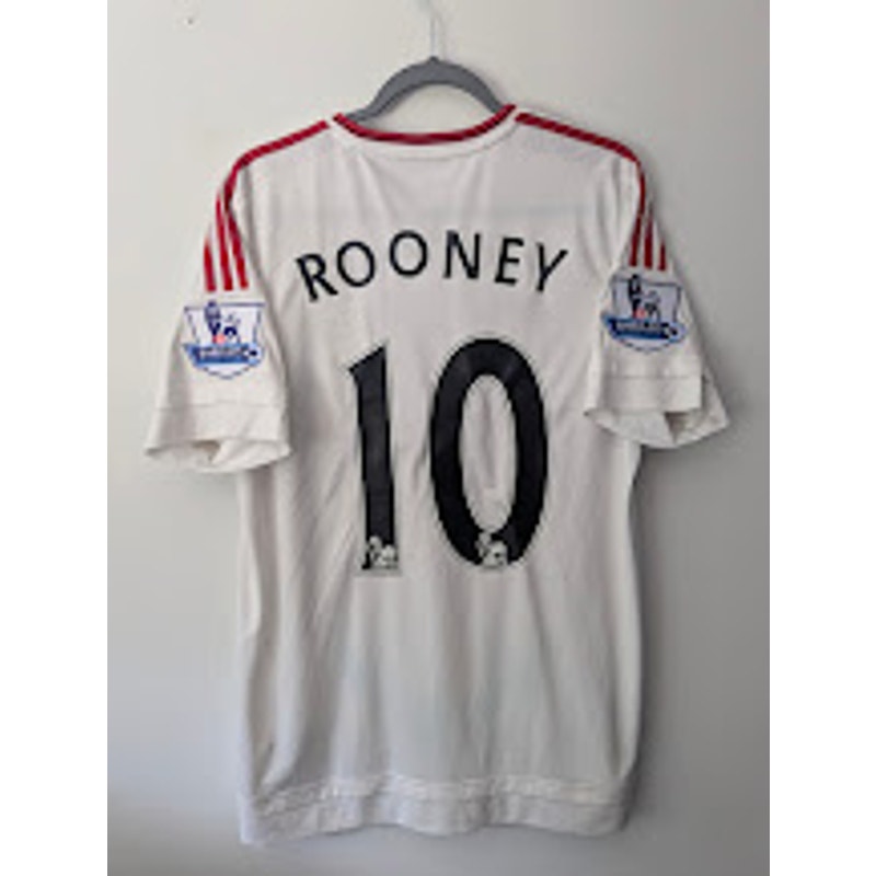 Manchester United 2015-16 Wayne Rooney Away Jersey Men’s Large Adidas EPL Soccer Shirt