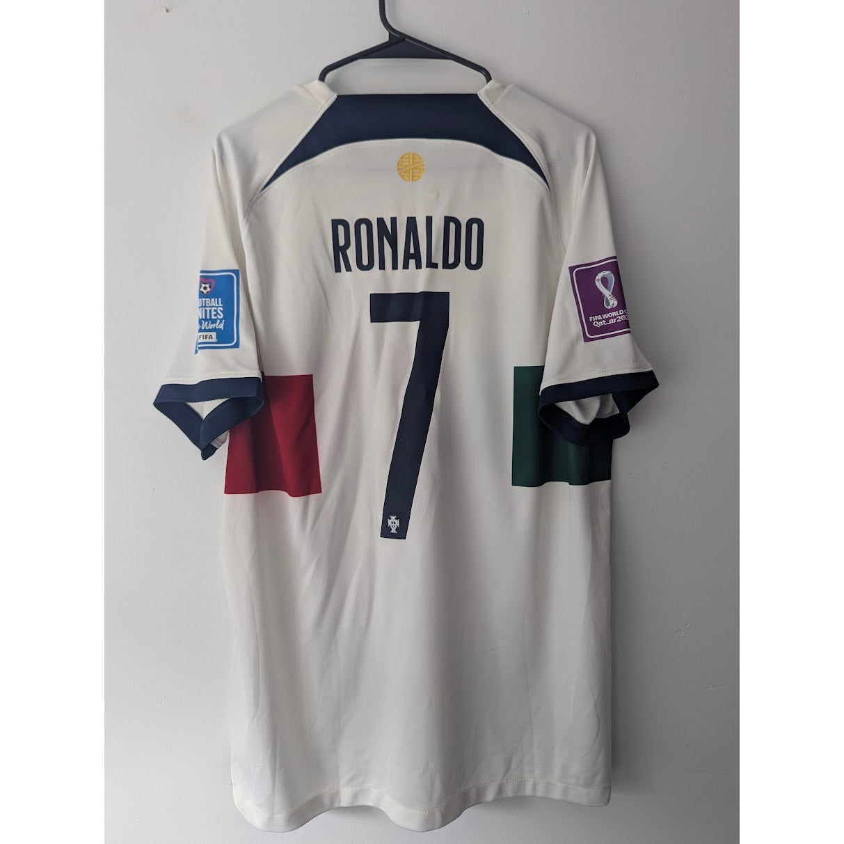 Portugal 2022 Away Cristiano Ronaldo Jersey Men's XL Nike World Cup Fully Patched Rare
