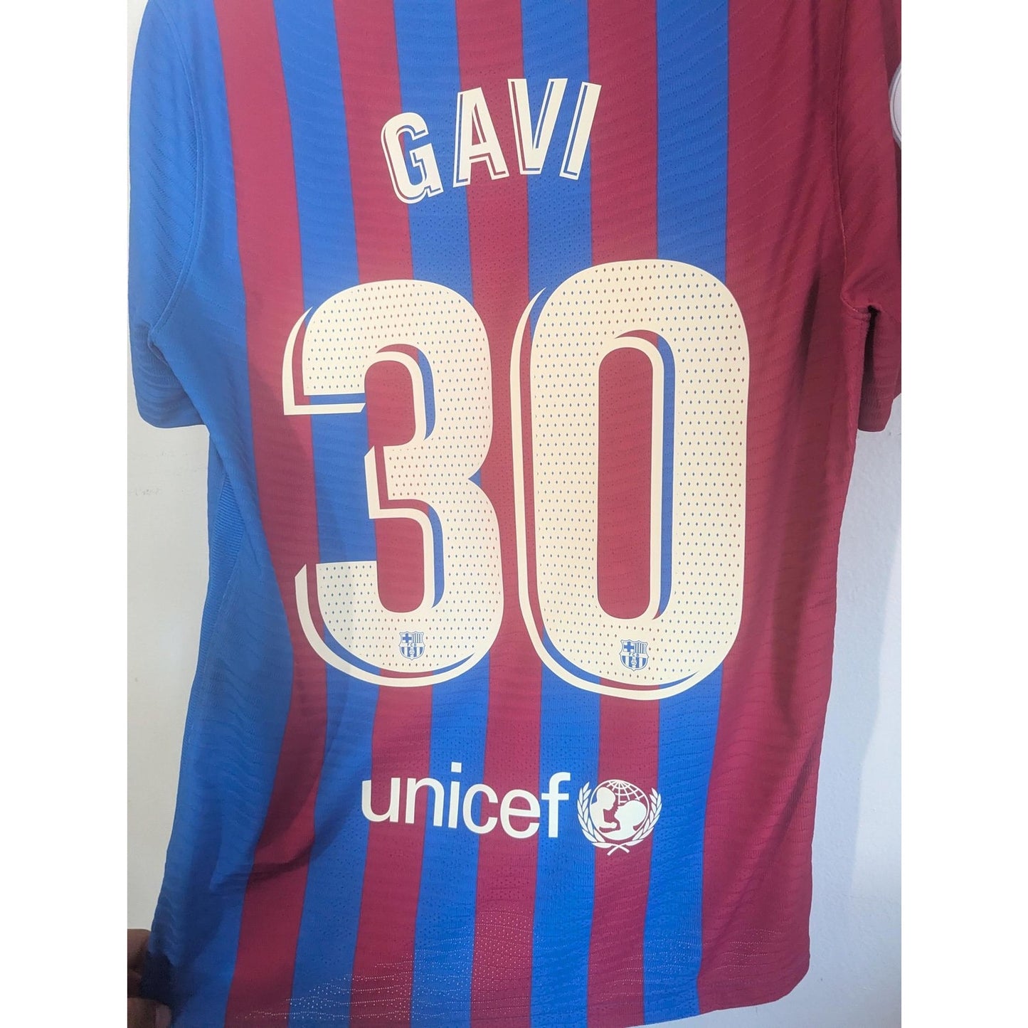 ⚡ FC Barcelona 2021-22 Home Gavi Jersey — Authentic Nike ADV Kit — Men’s Medium