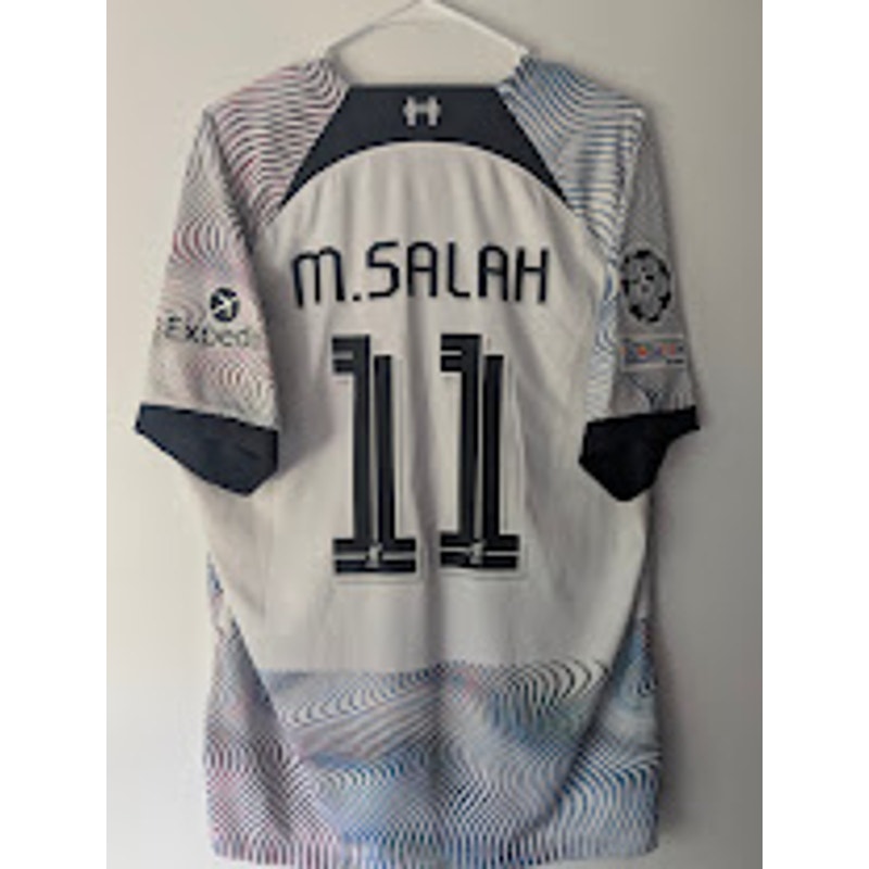 Liverpool 2022-23 Away Mohamed Salah Jersey Men's XL Nike UCL Fully Patched