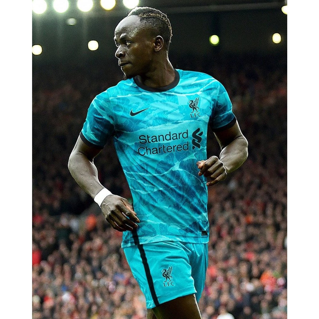 Liverpool 2020-21 Away Sadio Mane Jersey Men’s Large Nike EPL Fully Patched Soccer Shirt