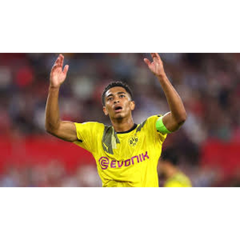 Borussia Dortmund 2022-23 Home Jude Bellingham Jersey Men’s Large Bundesliga Patched