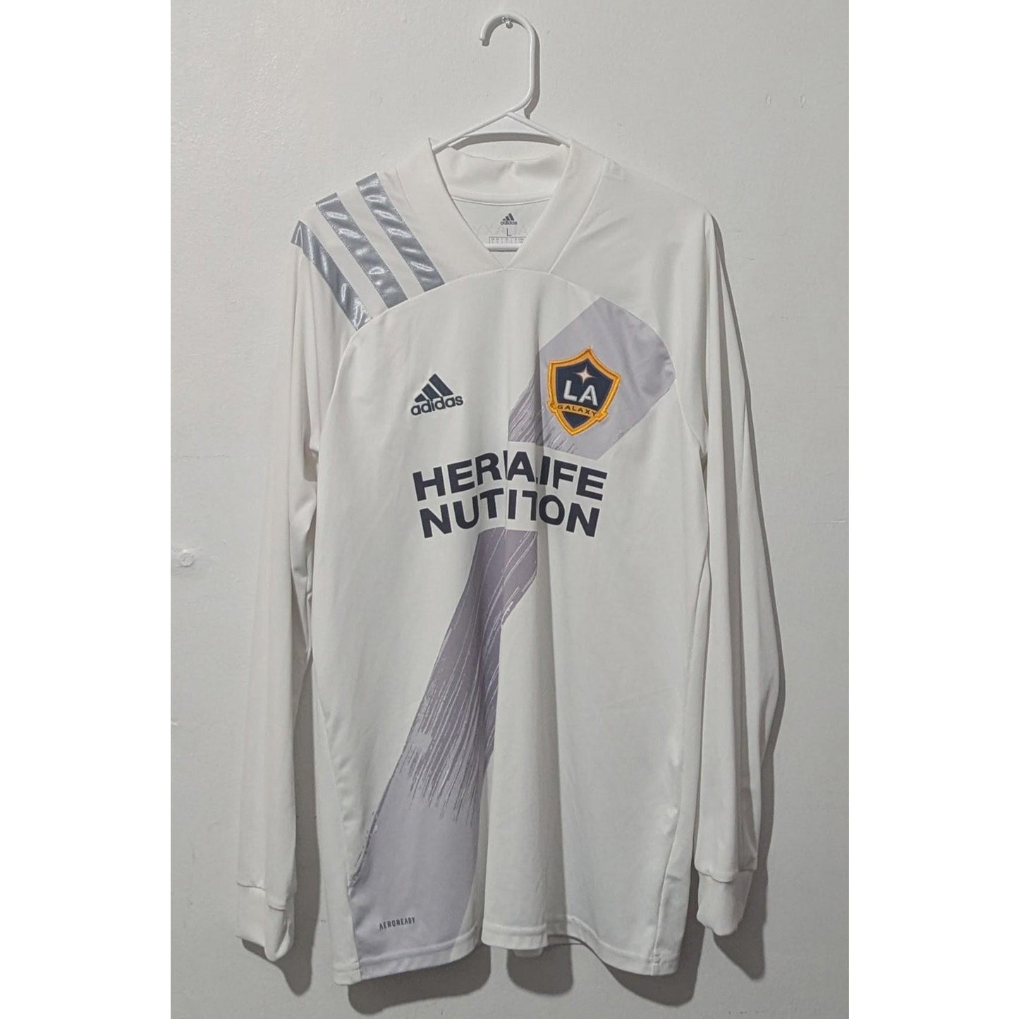 LA Galaxy 2019-20 Home Chicharito Jersey Men's Large Authentic Adidas Kit White