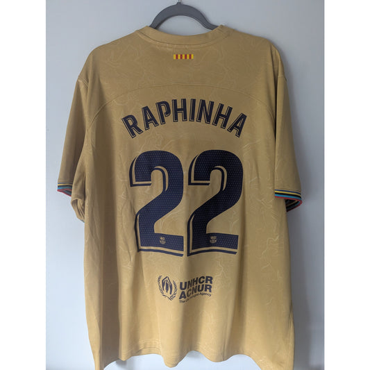 FC Barcelona 2022-23 Away Raphinha Jersey - Men XXL