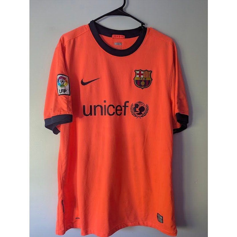 FC Barcelona 2010-11 Third Lionel Messi Jersey Men’s Large Nike Authentic