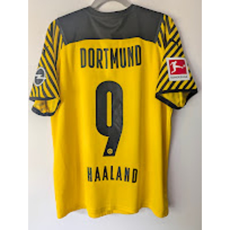Borussia Dortmund 2021-22 Home Erling Haaland Jersey Men’s XL Puma Bundesliga Patched