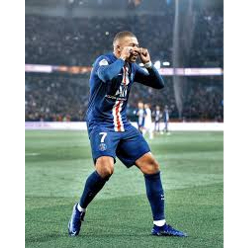 PSG 2019-2020 Home Mbappe Jersey Soccer LS Authentic Nike Retro Men Large