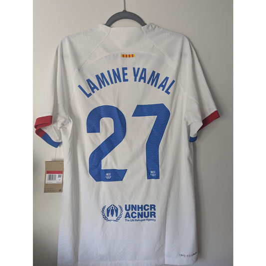 FC Barcelona 2023-24 Away Lamine Yamal Jersey - Men's Large - NWT - Player Version