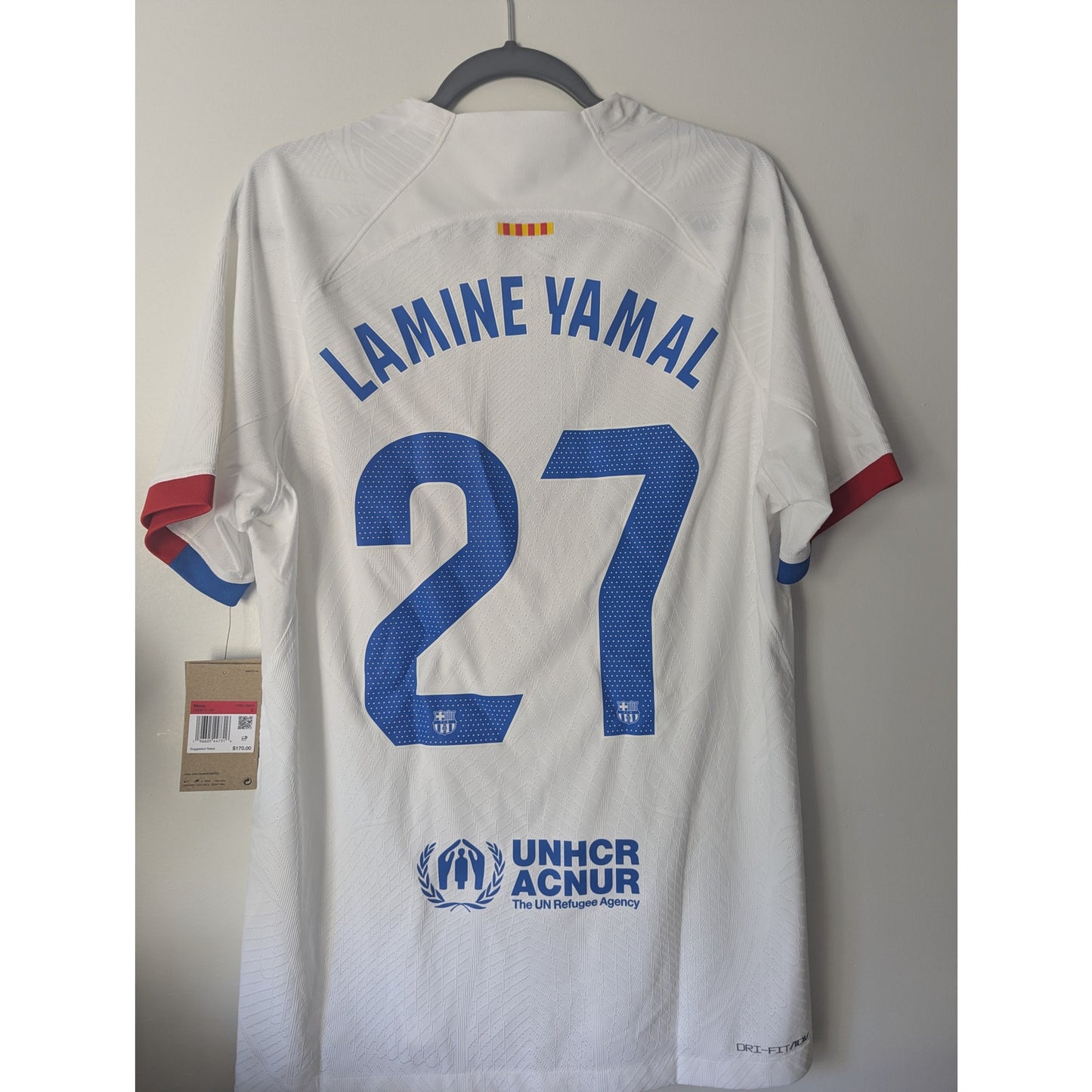 FC Barcelona 2023-24 Away Lamine Yamal Jersey - Men's Large - NWT - Nike ADV Player Version