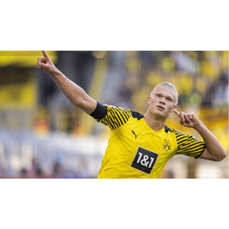 BVB 2021-22 Home Erling Haaland Jersey - Men's Large