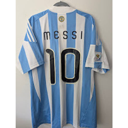 Argentina 2010 Lionel Messi Home Jersey Men’s XL Authentic Adidas World Cup Shirt