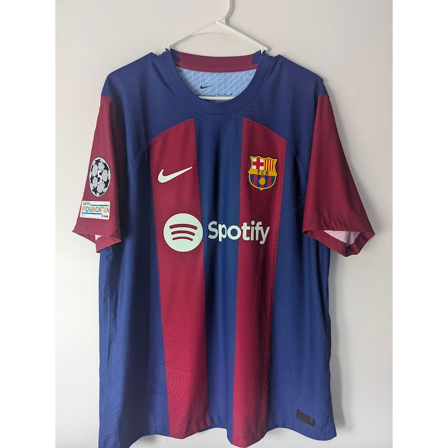 FC Barcelona 2023–24 Home Yamal Nike ADV Jersey – Men’s XL | UCL Fully Patched Player Version