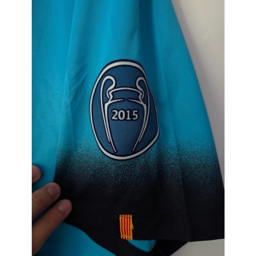 FC Barcelona 2015-16 Third Lionel Messi #10 Jersey Mens XL Nike UCL Fully Patched