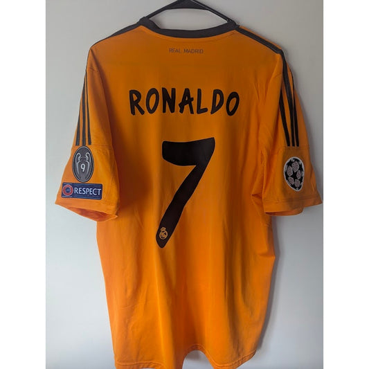 Real Madrid 2013–14 Third Ronaldo Jersey – Men’s XL | UCL Fully Patched La Décima Shirt