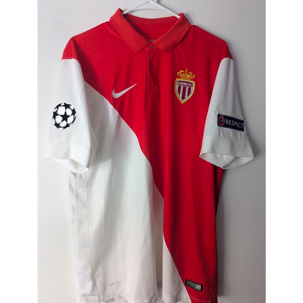 AS Monaco 2014–15 Home Bernardo Silva Jersey – Men’s Large | UCL Fully Patched Nike Shirt