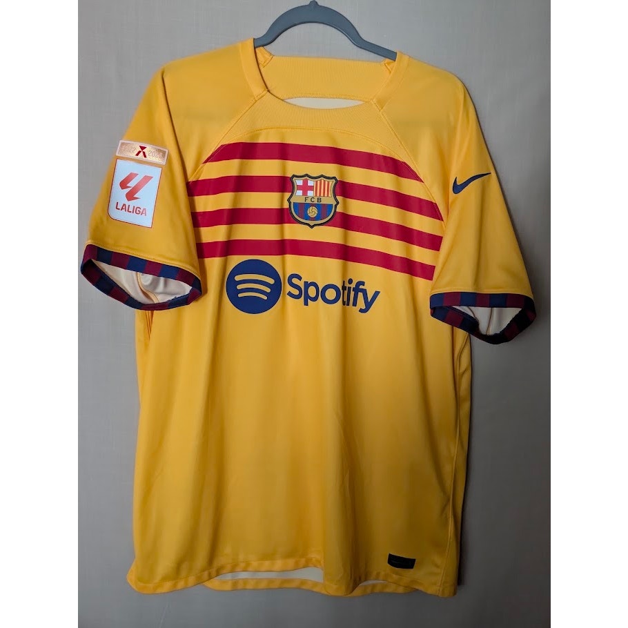 FC Barcelona 2023-24 Fourth Pau Cubarsi Jersey Men's XL La Liga Fully Patched