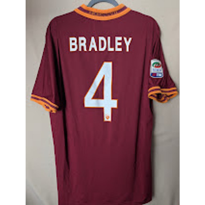 AS Roma 2013-14 Home Michael Bradley Jersey Mens XL Serie A Fully Patched Rare