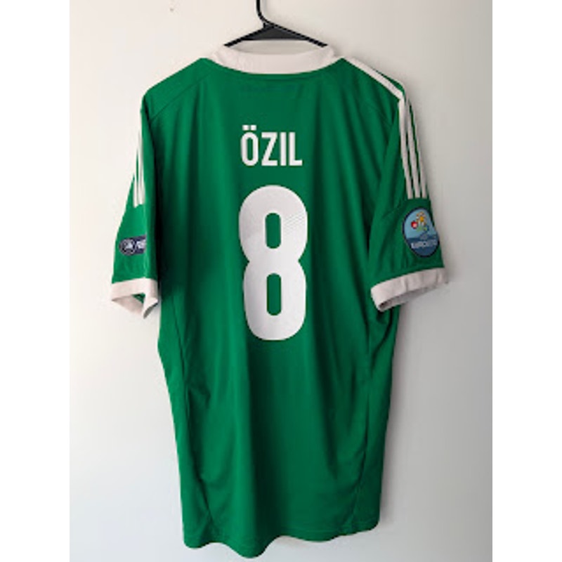 Germany 2012 Away Mesut Özil Jersey Men's Large adidas UEFA Euro 2012 Fully Patched