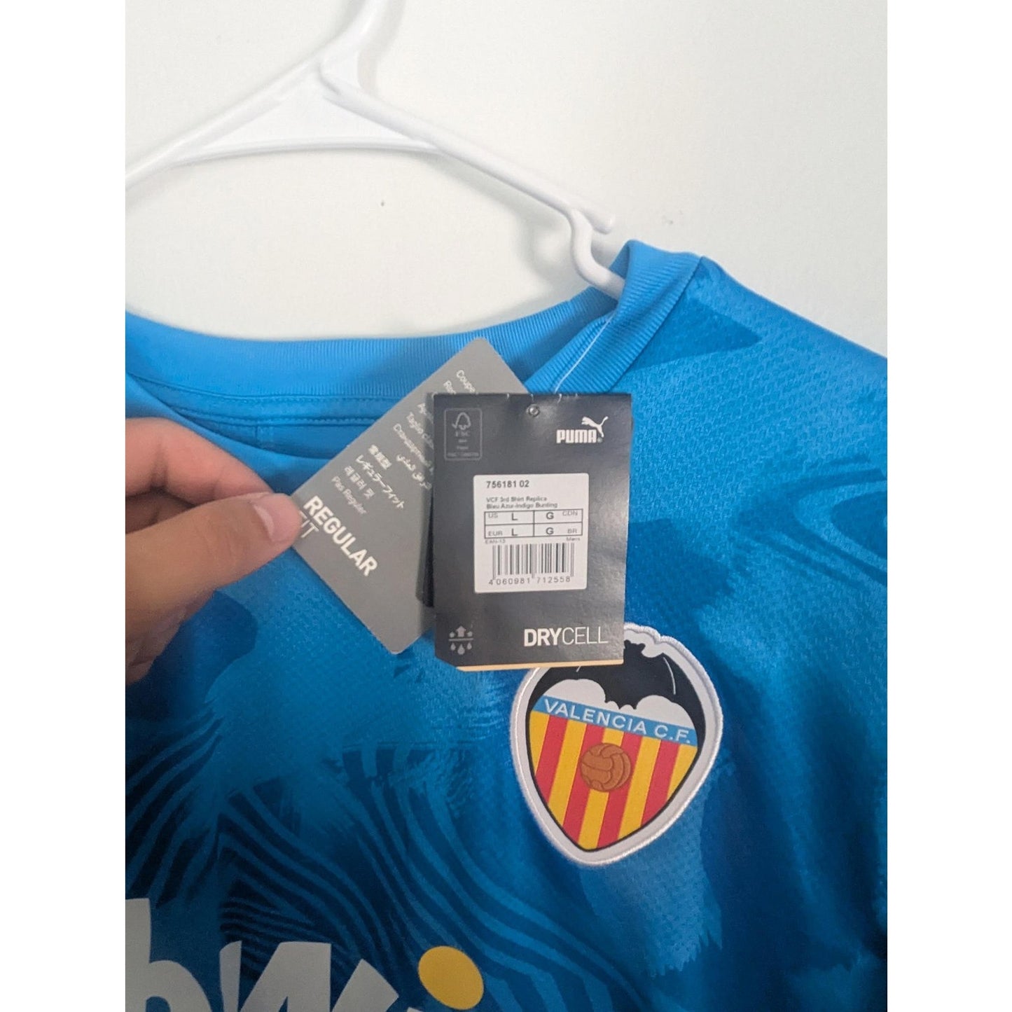 Valencia 2019-20 Third Ferran Torres Jersey - Men's Large - NWT