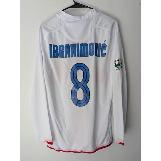 Inter Milan 2007-08 centenary away Ibrahimovic long sleeve jersey, Nike, XL