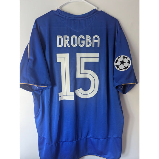 Chelsea 2005–06 Home Drogba Jersey – Men’s XXL | UCL Fully Patched Umbro Vintage Shirt