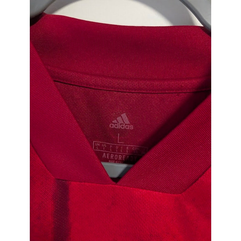 Spain 2020 Home Pedri Jersey Men's Large adidas UEFA Euro 2020 Fully Patched Rare