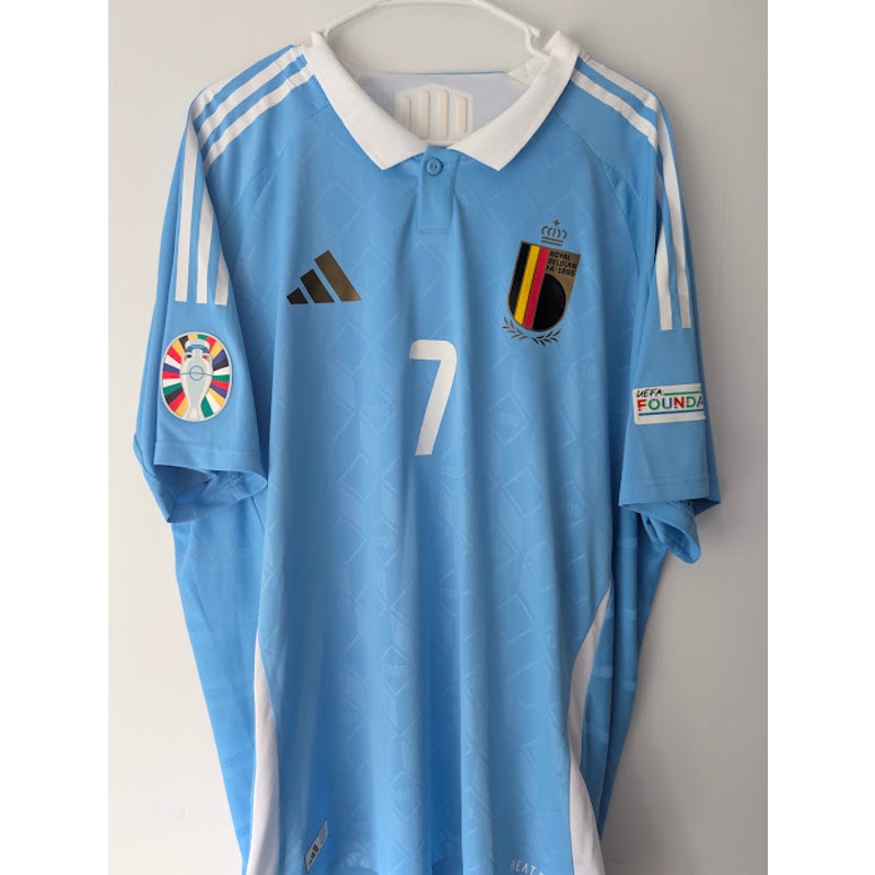 Belgium 2024 Kevin De Bruyne Away Jersey Men’s 2XL Adidas HEAT.RDY Soccer Shirt