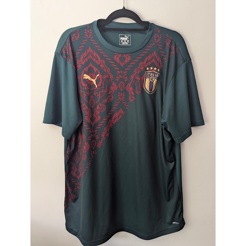 Italy 2019 Training Jersey Men’s XXL Puma FIGC Soccer Shirt Green Gold