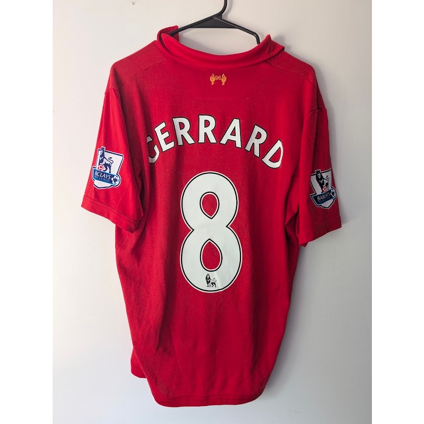 Liverpool 2012-13 Home Steven Gerrard #8 Jersey Mens Large Warrior EPL Fully Patched