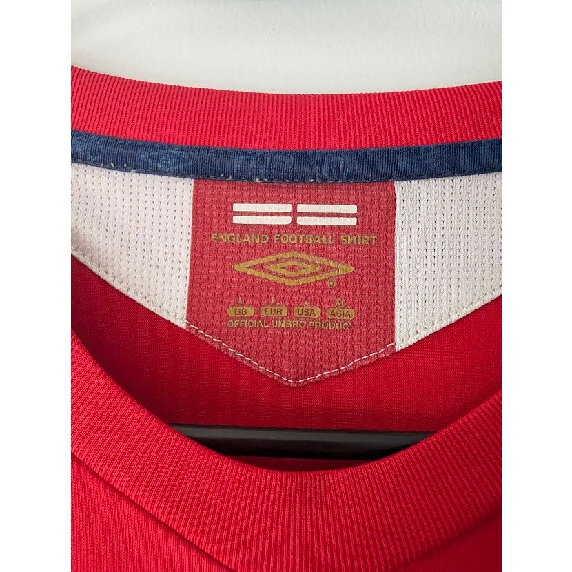 England 2006 Away David Beckham Jersey Men's Large Umbro FIFA World Cup Fully Patched Rare