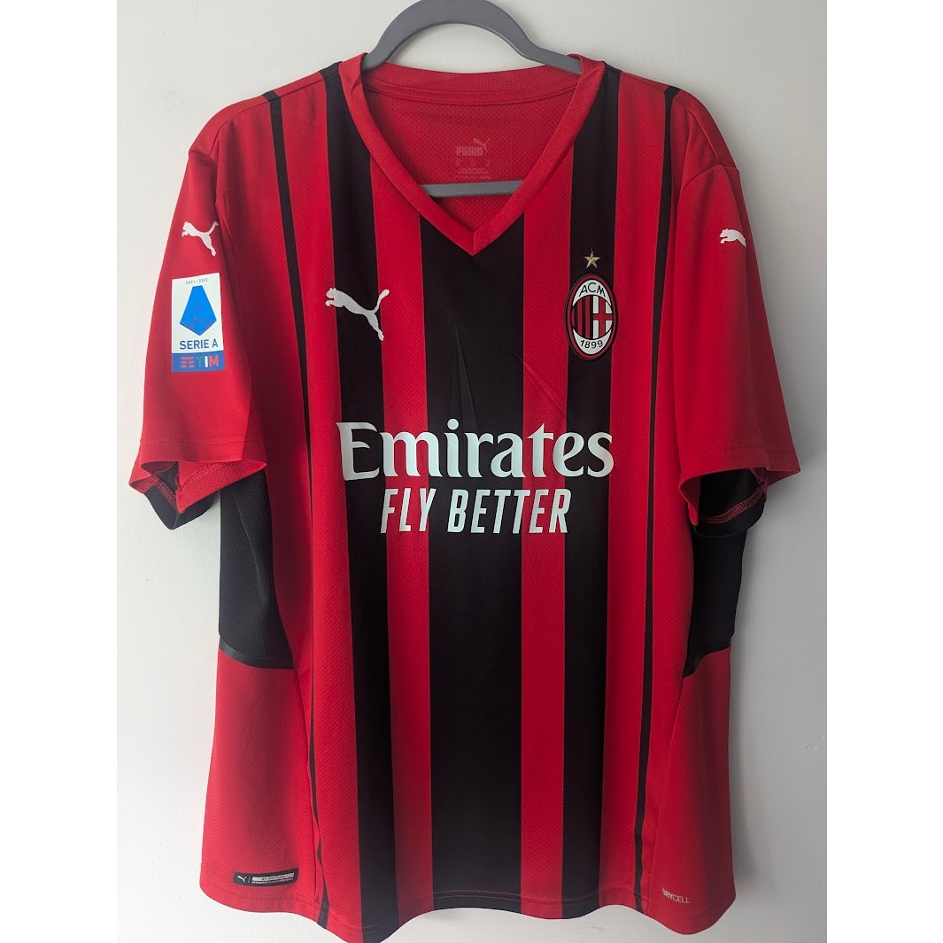 AC Milan 2021–22 Home Ibrahimović Jersey – Men’s XL | Scudetto Season Football Shirt