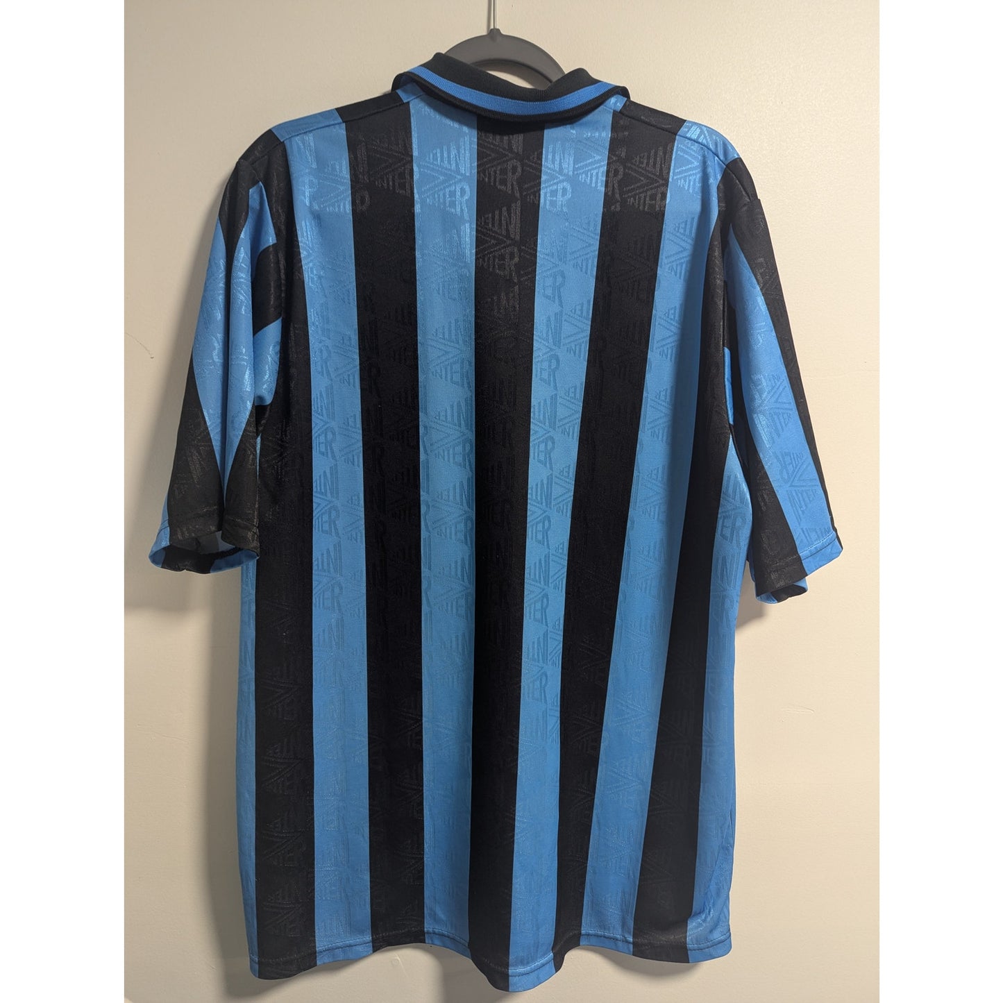 Inter Milan 1992-94 Home Jersey Men's XL Umbro Fiorucci Vintage Rare Made in England