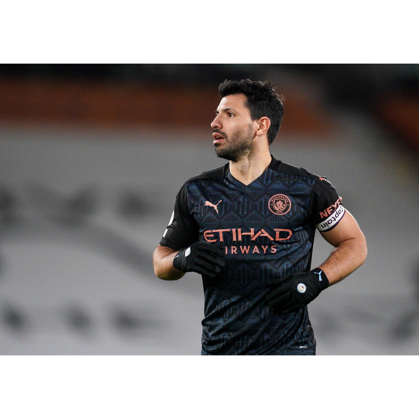 Manchester City 2020-2021 Away Sergio Aguero Jersey - Men's Large