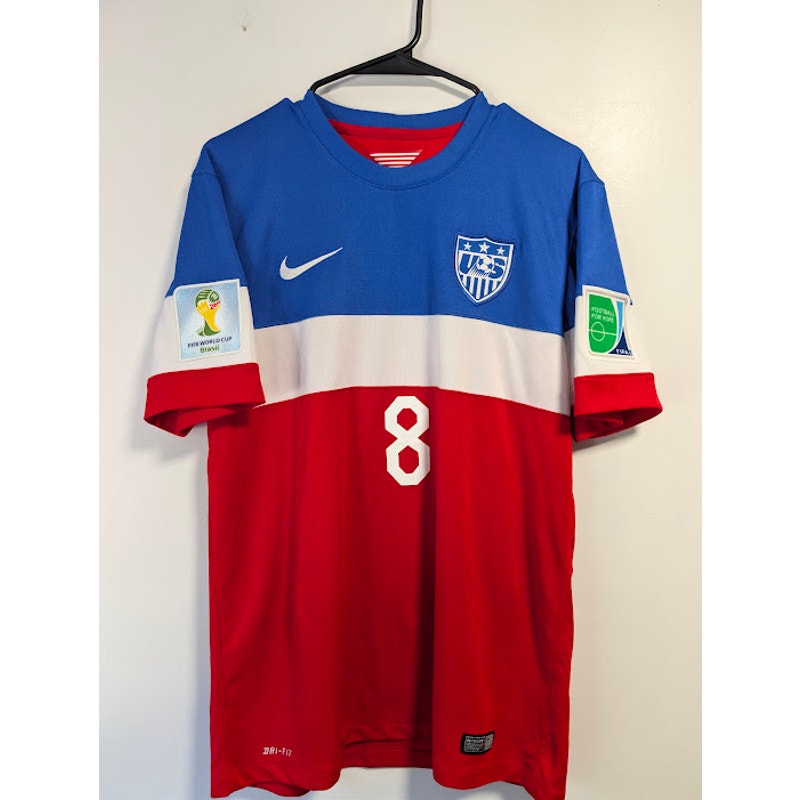 USA 2014 Away Clint Dempsey #8 Jersey Mens Small Nike World Cup Fully Patched
